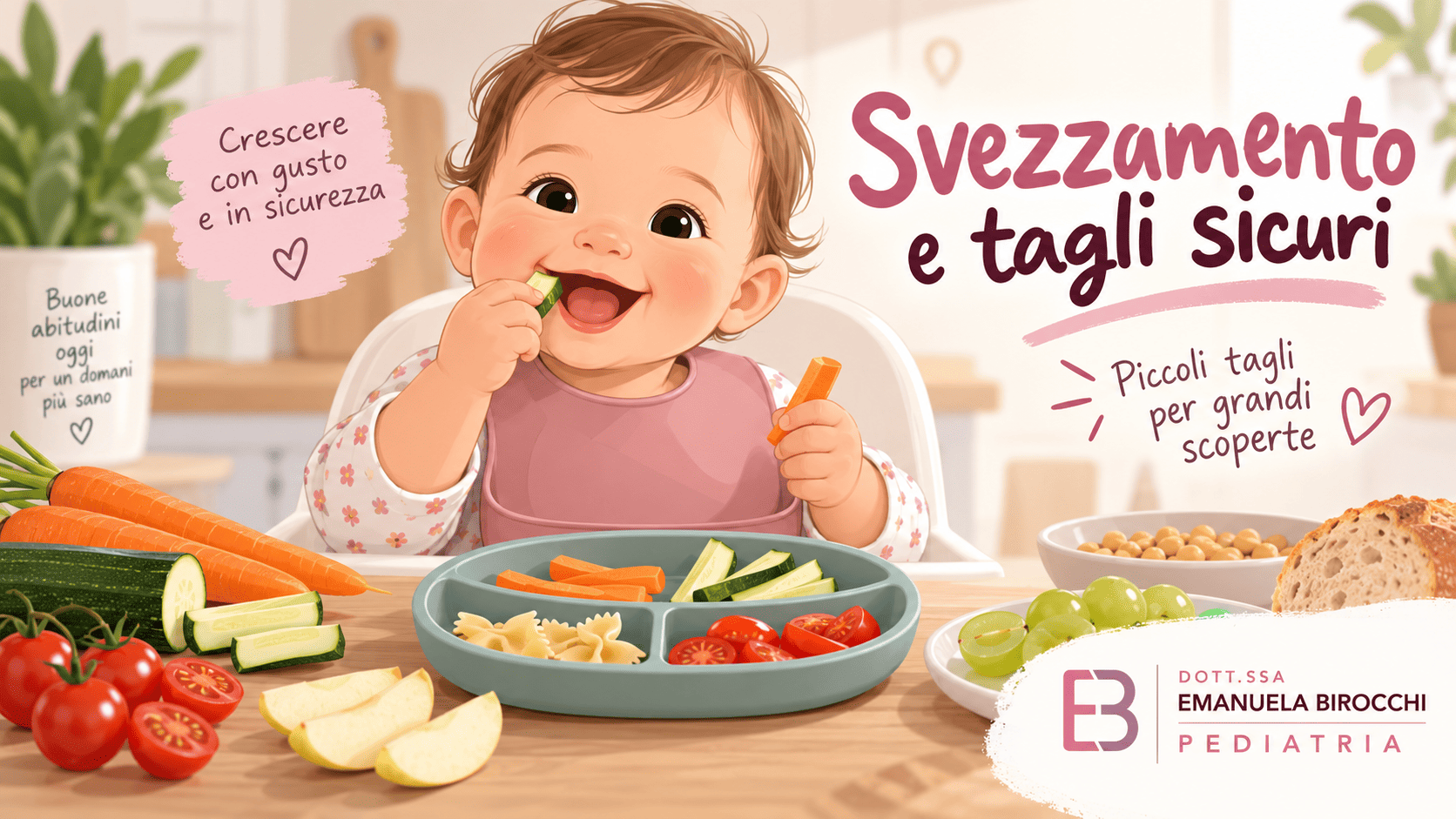 Svezzamento e tagli sicuri: come preparare il cibo per ridurre il rischio di soffocamento. Cosa consiglia la pediatria